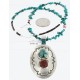 Large HANDMADE Certified Authentic Navajo Nickel CORAL and Turquoise Native American Necklace 371115142357 Large HANDMADE Certified Authentic Navajo Nickel CORAL and Turquoise Native American Necklace 371115142357