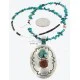 Large HANDMADE Certified Authentic Navajo Nickel CORAL and Turquoise Native American Necklace 371115142357 Large HANDMADE Certified Authentic Navajo Nickel CORAL and Turquoise Native American Necklace 371115142357