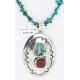 Large HANDMADE Certified Authentic Navajo Nickel CORAL and Turquoise Native American Necklace 371115142357 Large HANDMADE Certified Authentic Navajo Nickel CORAL and Turquoise Native American Necklace 371115142357