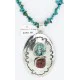 Large HANDMADE Certified Authentic Navajo Nickel CORAL and Turquoise Native American Necklace 371115142357 Large HANDMADE Certified Authentic Navajo Nickel CORAL and Turquoise Native American Necklace 371115142357