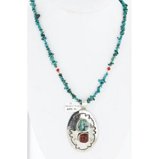 Large HANDMADE Certified Authentic Navajo Nickel CORAL and Turquoise Native American Necklace 371115142357 Large HANDMADE Certified Authentic Navajo Nickel CORAL and Turquoise Native American Necklace 371115142357