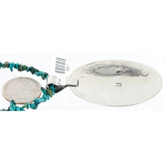 Large HANDMADE Certified Authentic Navajo Nickel CORAL and Turquoise Native American Necklace 371115142357 Large HANDMADE Certified Authentic Navajo Nickel CORAL and Turquoise Native American Necklace 371115142357