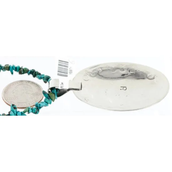 Large HANDMADE Certified Authentic Navajo Nickel CORAL and Turquoise Native American Necklace 371115142357 Large HANDMADE Certified Authentic Navajo Nickel CORAL and Turquoise Native American Necklace 371115142357