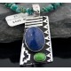 Large Handmade Mountain Certified Authentic Navajo .925 Sterling Silver Natural LAPIS and Turquoise Native American Necklace 370797836049