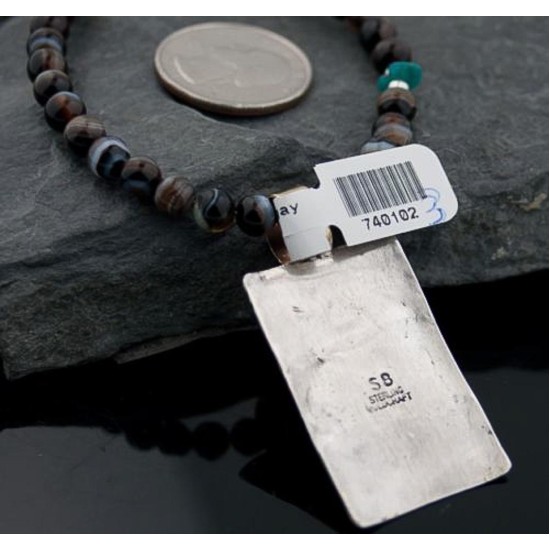 Large Handmade VillageCertified Authentic Navajo .925 Sterling Silver 12kt Gold Filled Turquoise Native American Necklace 390585942451 Large Handmade VillageCertified Authentic Navajo .925 Sterling Silver 12kt Gold Filled Turquoise Native American Necklace 390585942451