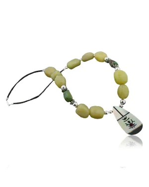 Large Inlay KACHINACertified Authentic Navajo .925 Sterling Silver Turquoise and Yellow Agate Native American Necklace 390616858886 Large Inlay KACHINACertified Authentic Navajo .925 Sterling Silver Turquoise and Yellow Agate Native American Necklace 390616858886