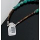 Leaf Handmade Certified Authentic Navajo .925 Sterling Silver Natural Turquoise Native American Necklace 370838744993
