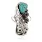 Leaf Navajo .925 Sterling Silver Certified Authentic Handmade Natural Turquoise Native American Ring Size 7 13089-1 Leaf Navajo .925 Sterling Silver Certified Authentic Handmade Natural Turquoise Native American Ring Size 7 13089-1