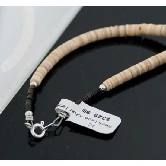 Navajo .925 Sterling Silver Graduated Heishi and Natural Turquoise Native American Necklace 7501006-3 Navajo .925 Sterling Silver Graduated Heishi and Natural Turquoise Native American Necklace 7501006-3