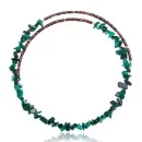 Malachite Certified Authentic Navajo Native American Adjustable Choker Wrap Necklace 25565