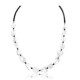 Natural Quartz and Hematite .925 Sterling Silver Certified Authentic Navajo Native American Necklace 25313-1