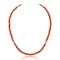 Natural Turquoise and Carnelian .925 Sterling Silver Certified Authentic Navajo Native American Necklace 16083-10