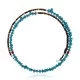 Natural Turquoise and Coral Certified Authentic Navajo Native American Adjustable Choker Wrap Necklace 25581 Natural Turquoise and Coral Certified Authentic Navajo Native American Adjustable Choker Wrap Necklace 25581