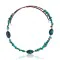 Natural Turquoise Certified Authentic Navajo Native American Adjustable 3 Stone Choker Wrap Necklace 25498