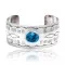 Natural Turquoise Nickel Certified Authentic Navajo Native American Handmade Cuff Bracelet 92001-6