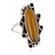 Navajo .925 Sterling Silver Certified Authentic Handmade Natural Tigers Eye Native American Ring Size 6 1/2 13114-4