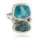 Navajo .925 Sterling Silver Certified Authentic Handmade Natural Turquoise Native American Ring 18187-5