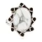 Navajo .925 Sterling Silver Certified Authentic Handmade White Howlite Native American Ring Size 9 1/2 13115-2