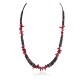 Navajo .925 Sterling Silver Certified Authentic Natural Graduated Heishi Coral Native American Necklace 750202-1 Navajo .925 Sterling Silver Certified Authentic Natural Graduated Heishi Coral Native American Necklace 750202-1