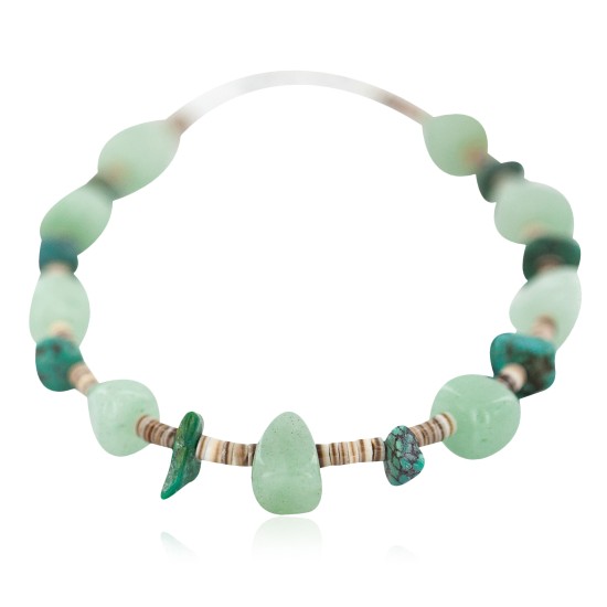 Navajo .925 Sterling Silver Certified Authentic Natural Turquoise Jade Native American Bracelet 92015 Navajo .925 Sterling Silver Certified Authentic Natural Turquoise Jade Native American Bracelet 92015
