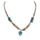 Navajo .925 Sterling Silver Certified Authentic Turquoise Graduated Heishi Native American Necklace 18195 Navajo .925 Sterling Silver Certified Authentic Turquoise Graduated Heishi Native American Necklace 18195