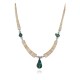 Navajo .925 Sterling Silver Graduated Heishi and Natural Turquoise Native American Necklace 750166