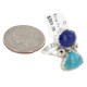 Navajo .925 Sterling Silver Handmade Certified Authentic Natural Turquoise Lapis Native American Ring 18187-101 Navajo .925 Sterling Silver Handmade Certified Authentic Natural Turquoise Lapis Native American Ring 18187-101