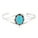 Navajo .925 Sterling Silver Handmade Certified Authentic Natural Turquoise Native American Bracelet 13122-1