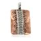 Navajo .925 Sterling Silver Sun Handmade Certified Authentic Pure Copper Native American Pendant 17055-2