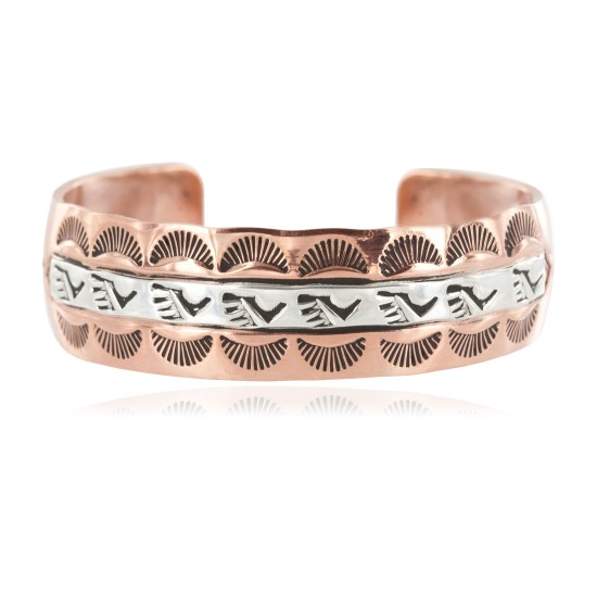 Navajo Bear Paw Sun .925 Sterling Silver Handmade Certified Authentic Pure Copper Native American Bracelet 13016 Navajo Bear Paw Sun .925 Sterling Silver Handmade Certified Authentic Pure Copper Native American Bracelet 13016