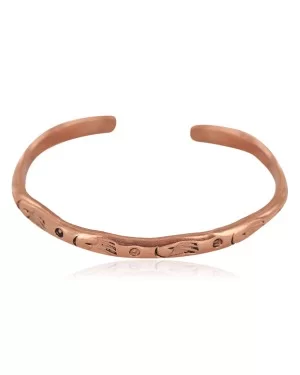 Navajo Certified Authentic Bear Paw Handmade Pure Copper Native American Baby Bracelet 13146-5