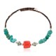 Navajo Certified Authentic Coral Heishi Native American Adjustable Wrap Bracelet 13151-29