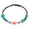 Navajo Certified Authentic Coral Heishi Native American Adjustable Wrap Bracelet 13151-36