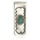 Navajo Certified Authentic Handmade .925 Sterling Silver Natural Turquoise Native American Nickel Money Clip 10533-15