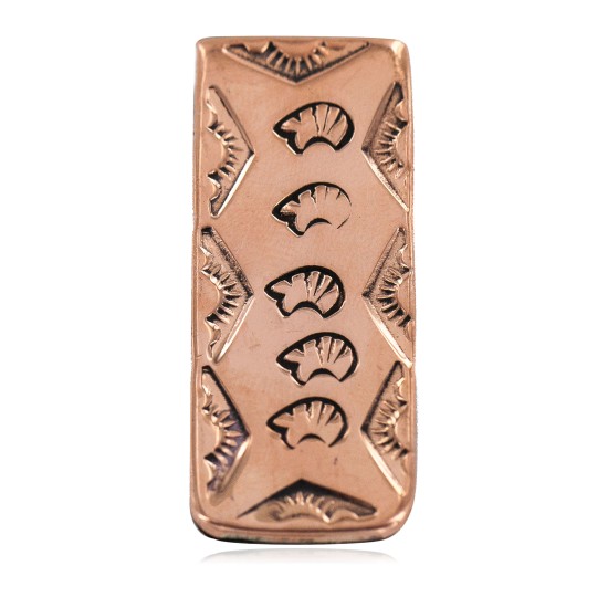 Navajo Certified Authentic Handmade Pure Copper Sun Bear Native American Nickel Money Clip 11267-6