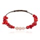 Navajo Certified Authentic Heishi Coral Quartz Native American Adjustable Wrap Bracelet 13159-4