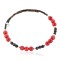 Navajo Certified Authentic Natural Heishi Agate Coral Native American Adjustable Wrap Bracelet 13151-37