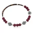 Navajo Certified Authentic Natural Hematite Heishi Jasper Native American Adjustable Wrap Bracelet 1301-1
