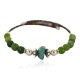 Navajo Certified Authentic Natural Turquoise Green Quartz Heishi Native American Adjustable Wrap Bracelet 13172-15