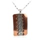 Navajo Handmade .925 Sterling Silver Certified Authentic Pure Copper Native American Necklace 17037