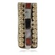 Navajo Handmade Certified Authentic .925 Sterling Silver Inlaid Natural Black Onyx Spiny Oyster Mother of Pearl Native American Nickel and Brass Money Clip 91003-3