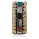 Navajo Handmade Certified Authentic .925 Sterling Silver Inlaid Natural Black Onyx Spiny Oyster Turquoise Mother of Pearl Native American Nickel and Brass Money Clip 91003-2 Navajo Handmade Certified Authentic .925 Sterling Silver Inlaid Natural Black Onyx Spiny Oyster Turquoise Mother of Pearl Native American Nickel and Brass Money Clip 91003-2