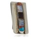 Navajo Handmade Certified Authentic .925 Sterling Silver Inlaid Natural Mother of Pearl Spiny Oyster Red Jasper Turquoise Native American Nickel Money Clip 91003-6 Navajo Handmade Certified Authentic .925 Sterling Silver Inlaid Natural Mother of Pearl Spiny Oyster Red Jasper Turquoise Native American Nickel Money Clip 91003-6