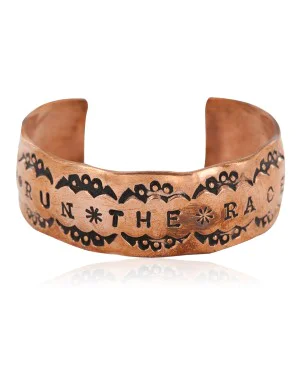 Navajo Handmade Certified Authentic Pure Copper Native American Bracelet 12868-6
