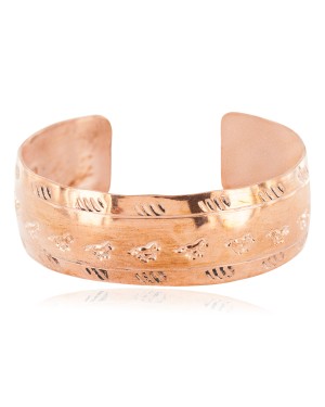 Navajo Horse Handmade Certified Authentic Pure Copper Native American Bracelet 13033
