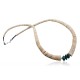  Navajo Native .925 Sterling Silver Graduated Melon Shell and Turquoise Native American Necklace 390594947362
