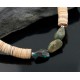 NiceCertified Authentic Navajo .925 Sterling Silver Graduated Melon Shell and Turquoise Native American Necklace 15262-50 NiceCertified Authentic Navajo .925 Sterling Silver Graduated Melon Shell and Turquoise Native American Necklace 15262-50
