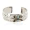 Nickel Brass Handmade Navajo Certified Authentic Natural Turquoise Native American Bracelet 13031-6