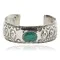 Nickel Navajo Handmade Certified Authentic Natural Turquoise Native American Bracelet 13026-5
