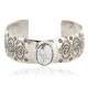 Nickel Navajo Handmade Certified Authentic White Howlite Native American Bracelet 13026-3 Nickel Navajo Handmade Certified Authentic White Howlite Native American Bracelet 13026-3